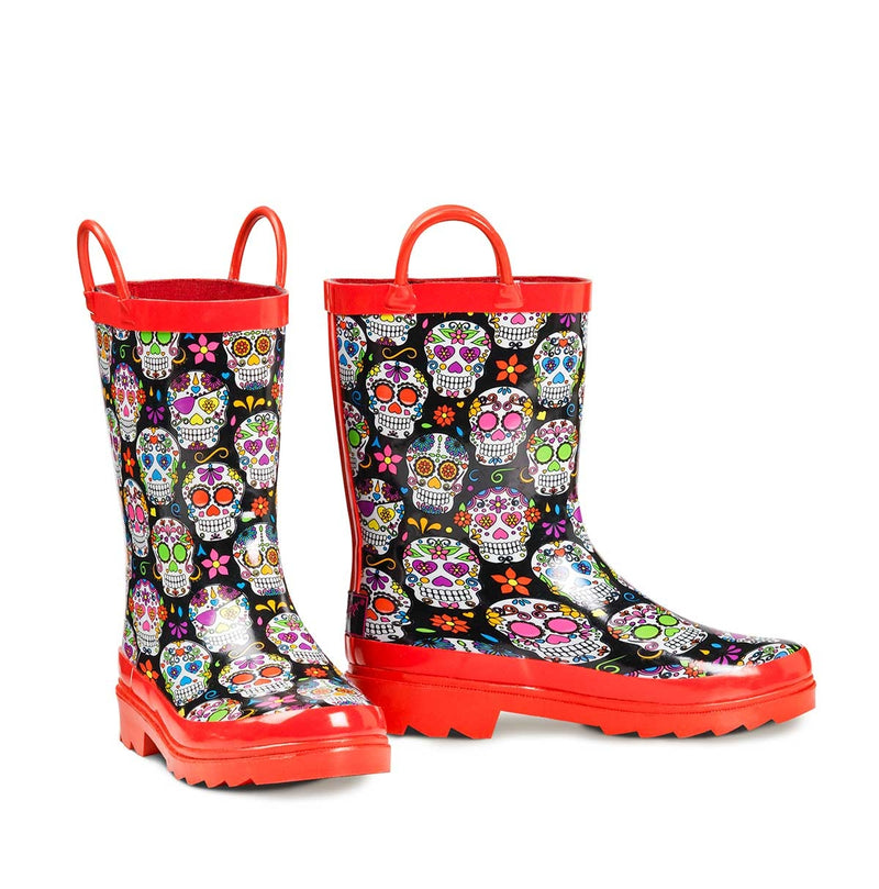 Blazin Roxx Girls Jentri Colorful Skull Rain Boots