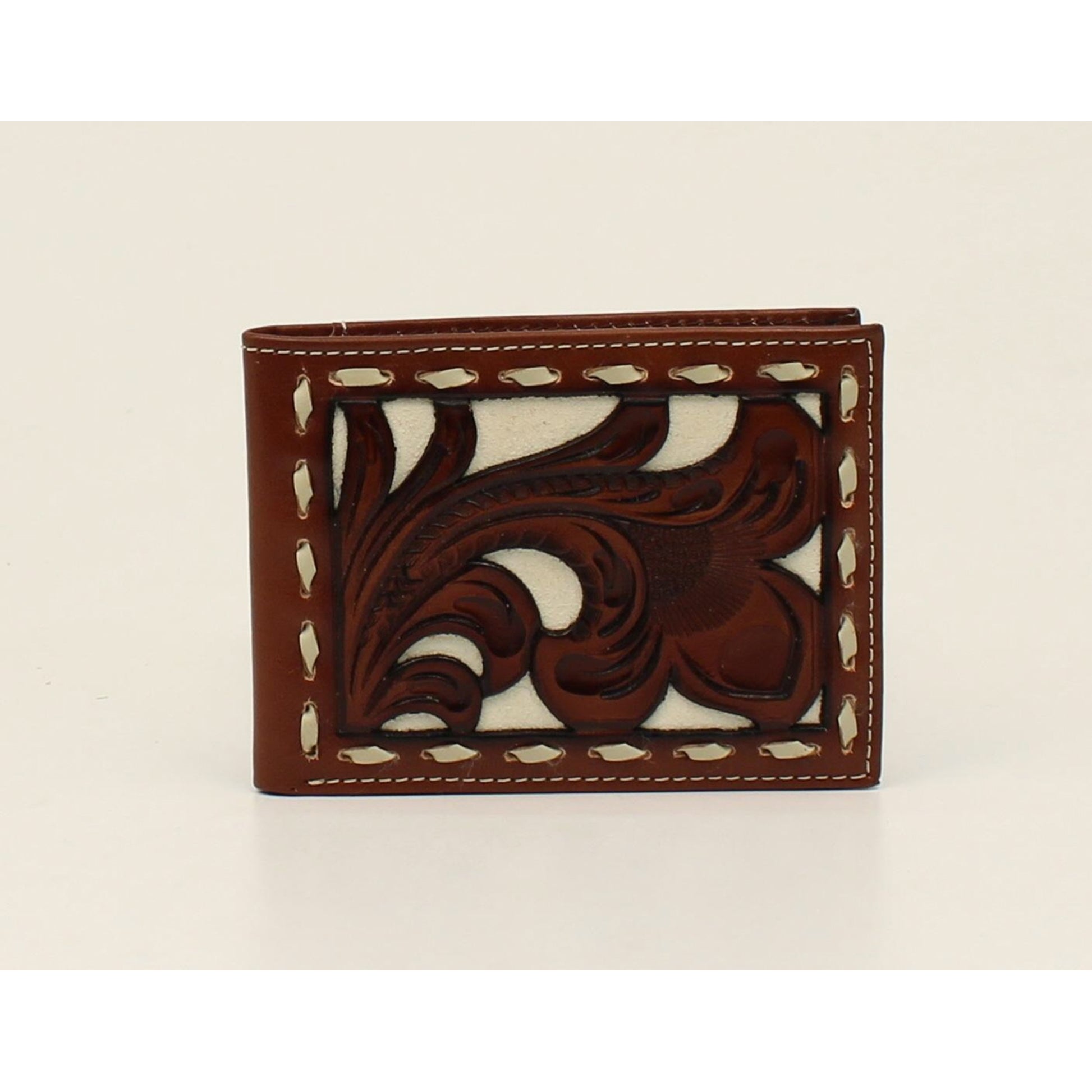 Nocona Pierced Overlay Laced Bi-Fold Wallet