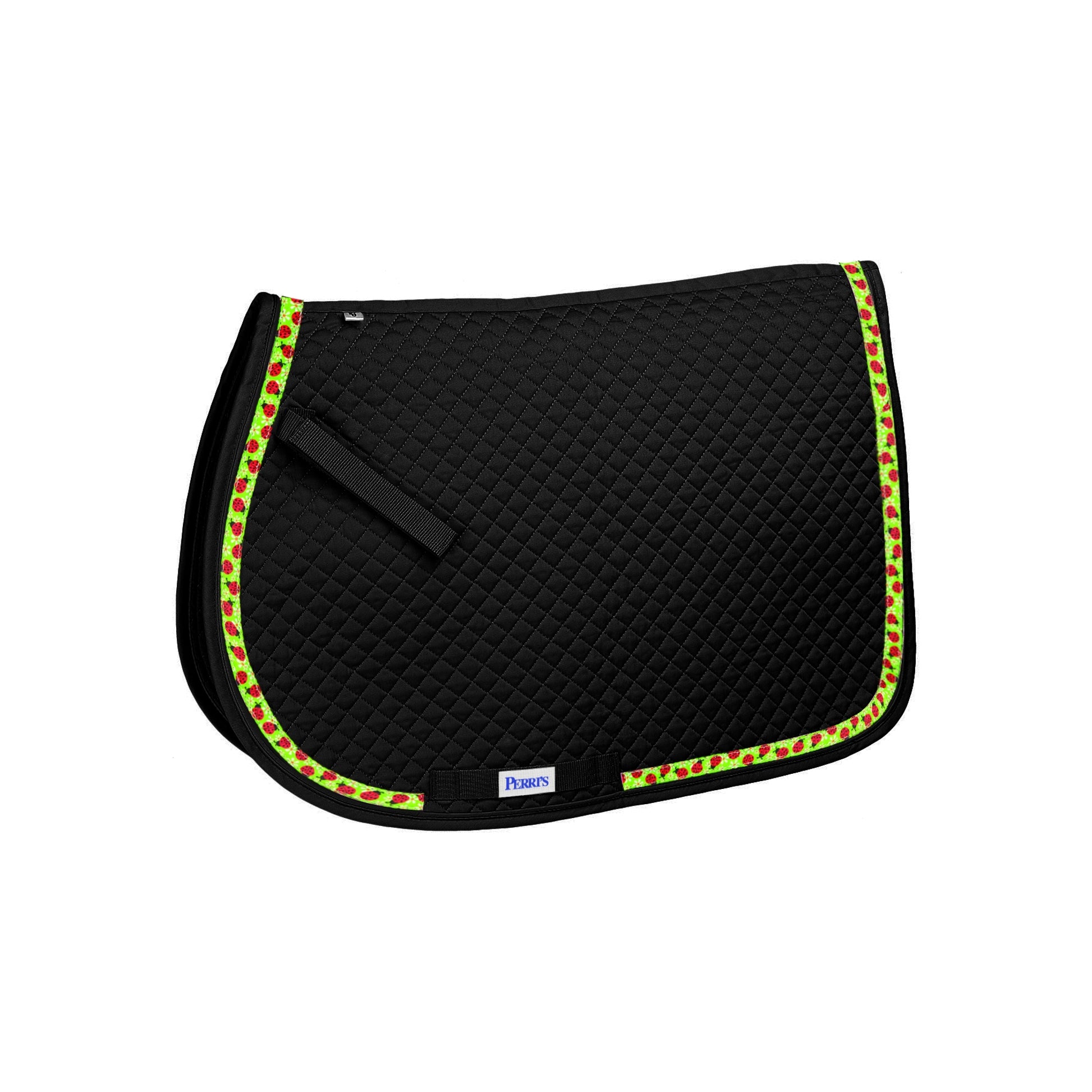 Perri's All Purpose Saddle Pad with Ribbon Trim - Ladybugs