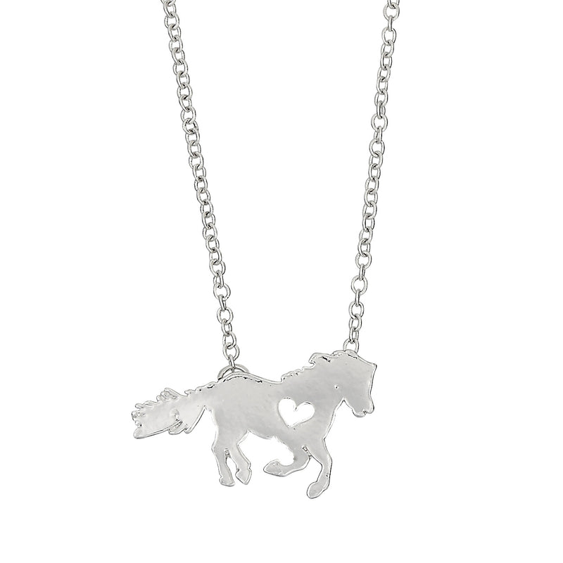 Pony Love Horse Heart Necklace