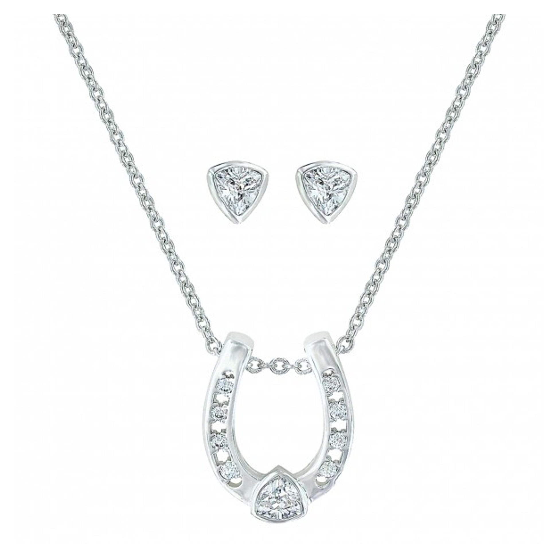 Montana Silversmiths Lucky Trillion Treasure Horseshoe Jewelry Set