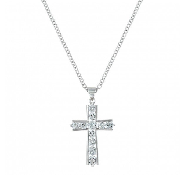 Montana Silversmiths Round Bling Brilliance Cross Necklace