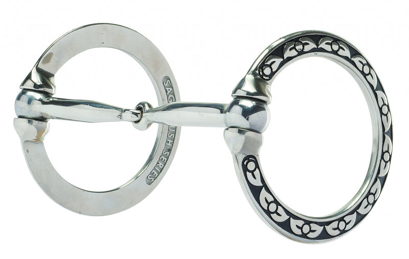 Weaver Jeremiah Watt Ivy Floral Engraving Sweet Iron Snaffle Copper Inlay Bit