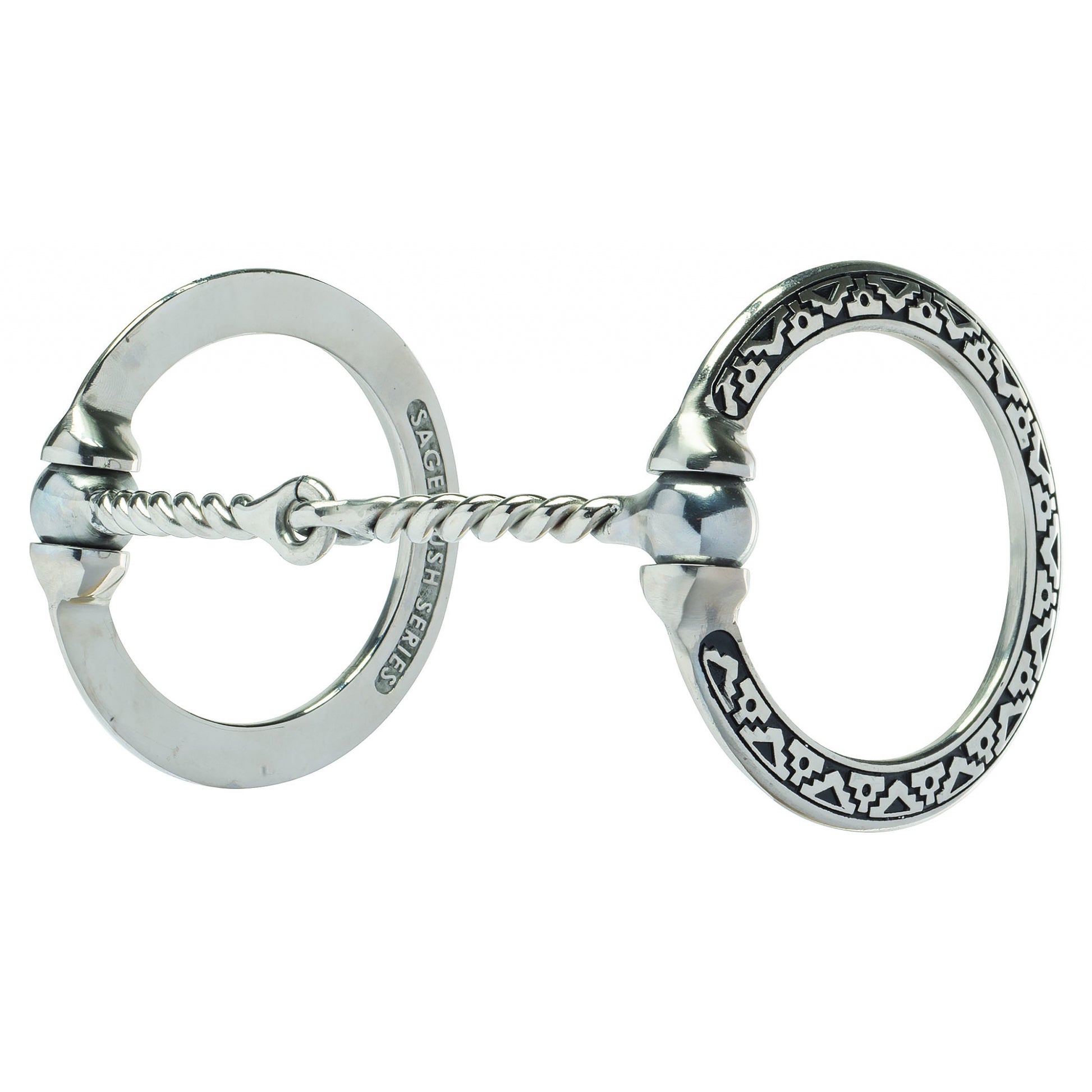 Weaver Jeremiah Watt Plains Indian Engraving Sweet Iron Twisted Snaffle Bit