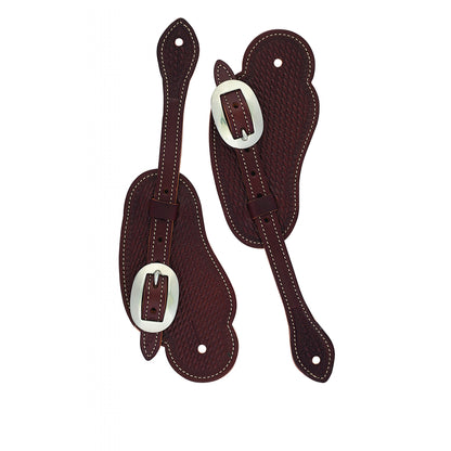 Weaver Basketweave Skirting Leather Cowboy Spur Straps