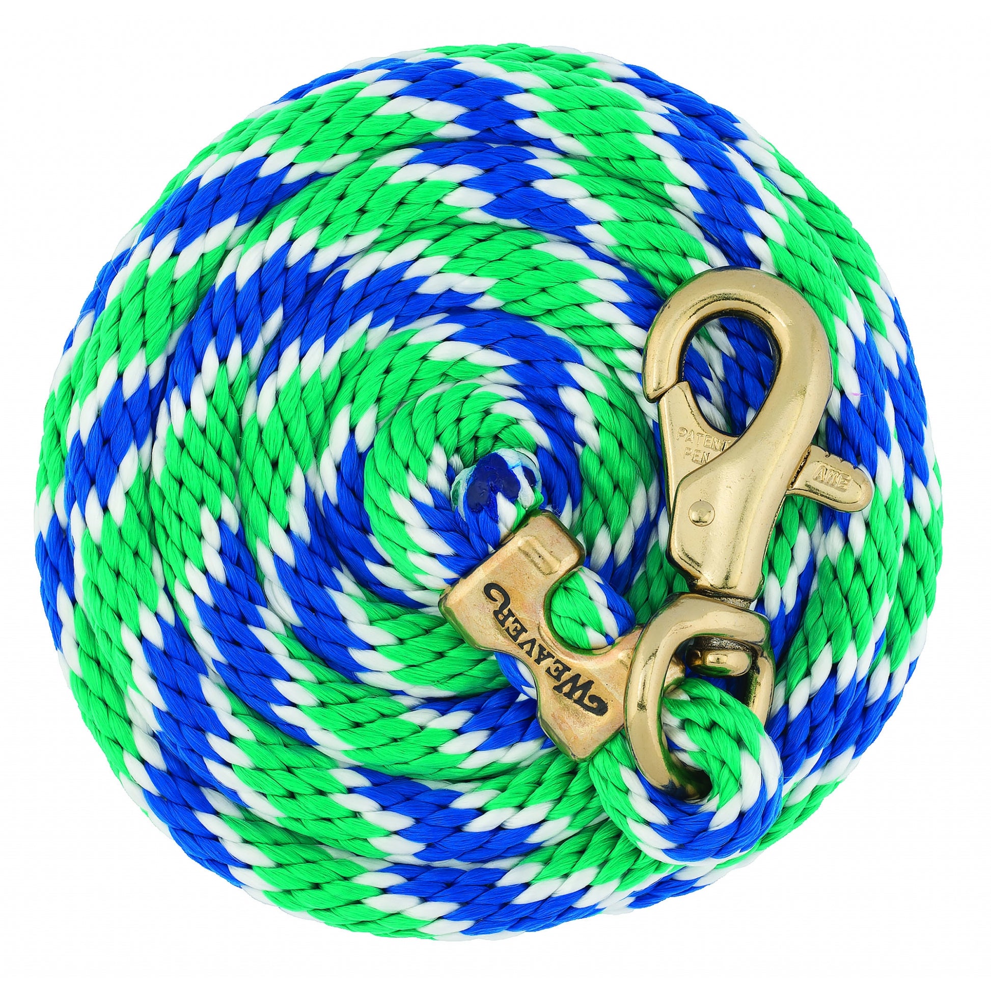Weaver Poly Lead Rope With Brass Plated Bull Trigger Snap