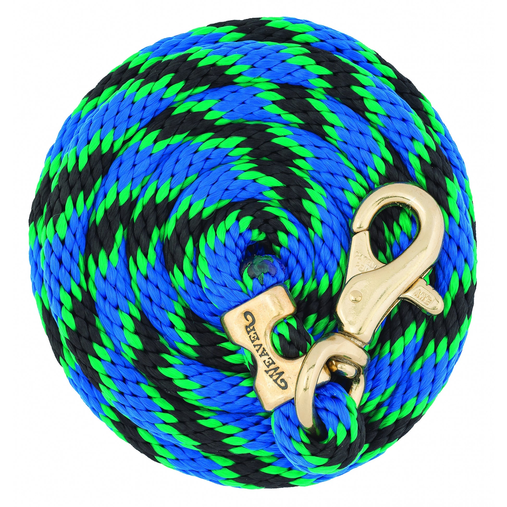 Weaver Poly Lead Rope With Brass Plated Bull Trigger Snap