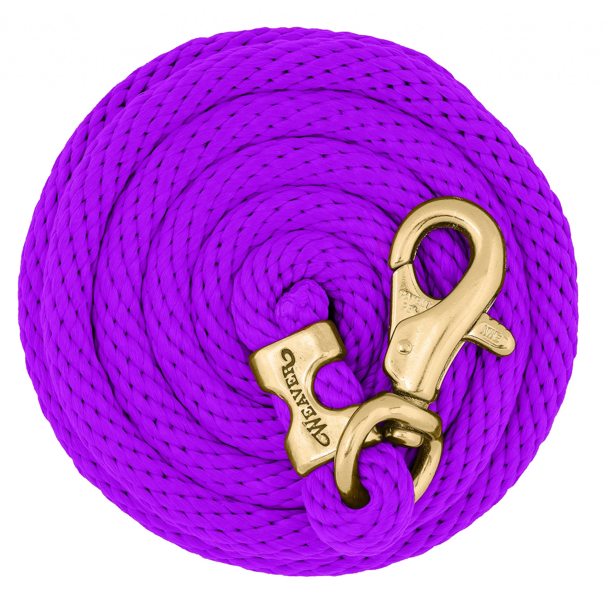 Weaver Poly Lead Rope With Brass Plated Bull Trigger Snap