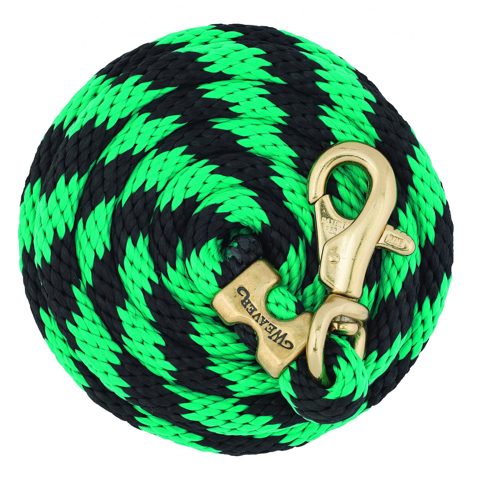 Weaver Poly Lead Rope With Brass Plated Bull Trigger Snap