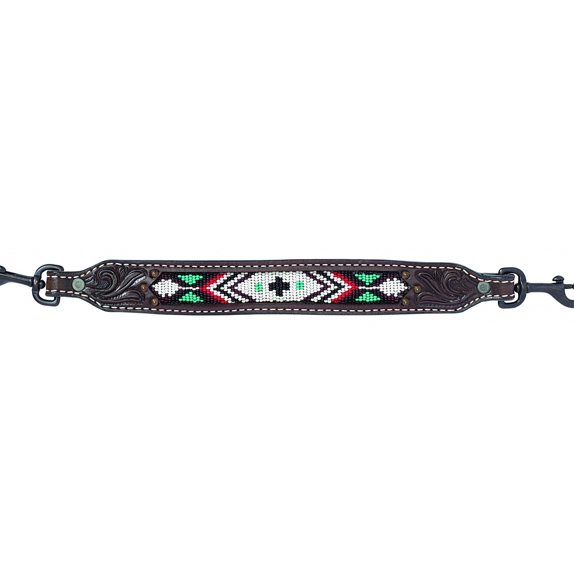 Weaver Oil Rub Beaded Goat Collar