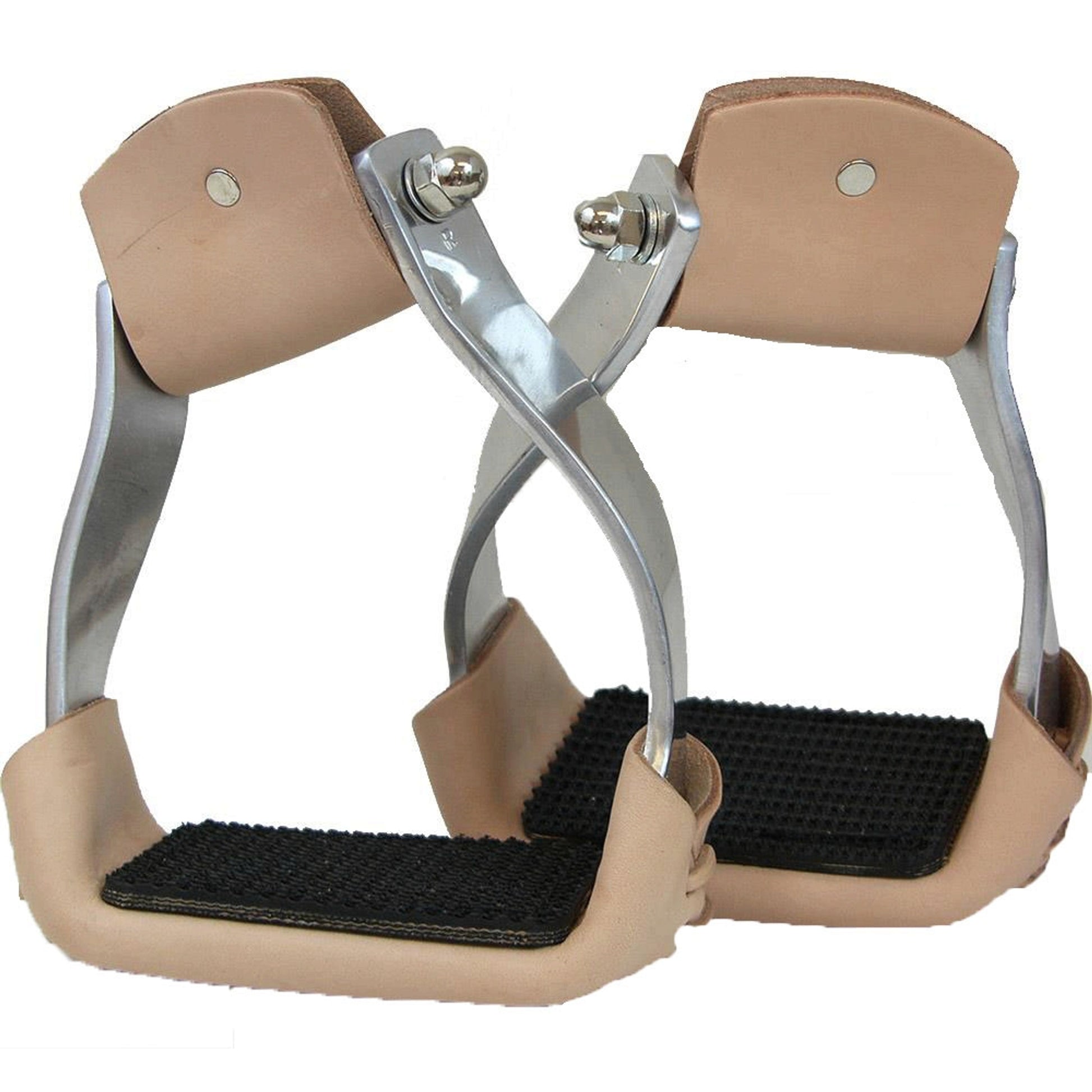 Western Large Aluminum Stirrups Curved Side Branches