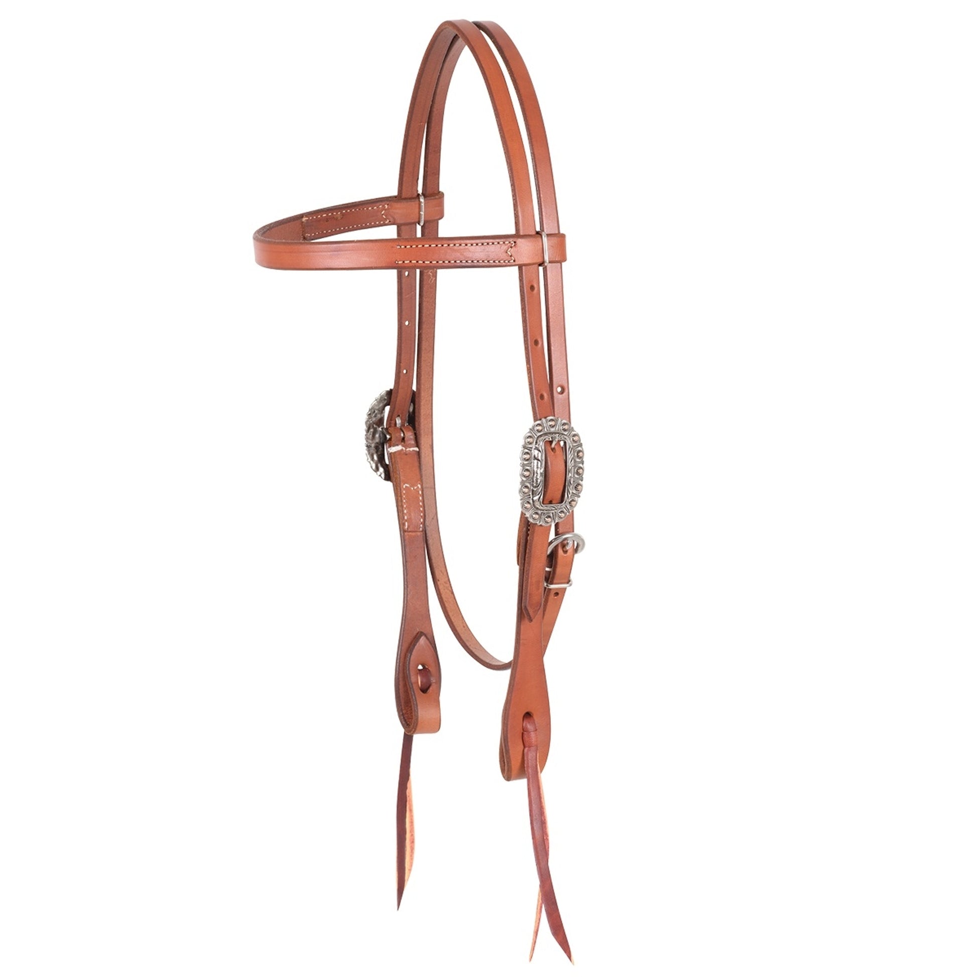 Martin Cowboy Antique Silver Dotted Browband Headstall