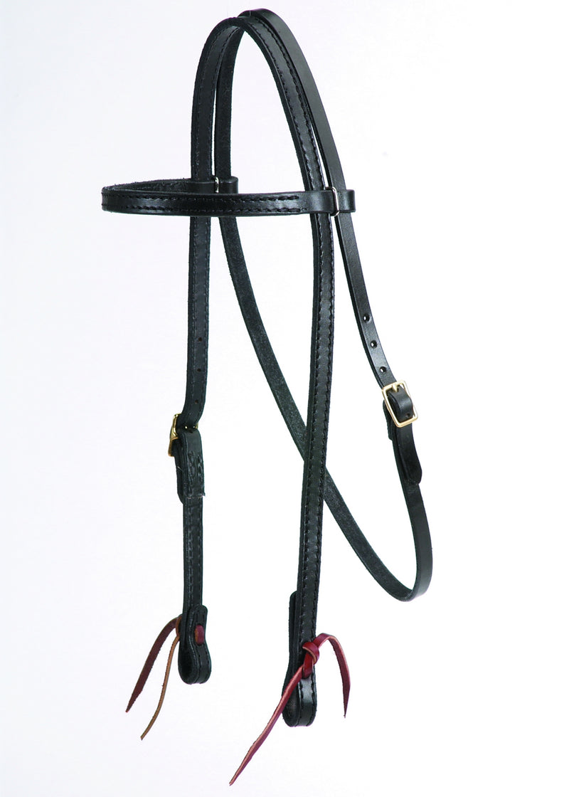 Colorado Saddlery Black Leather Browband Headstall