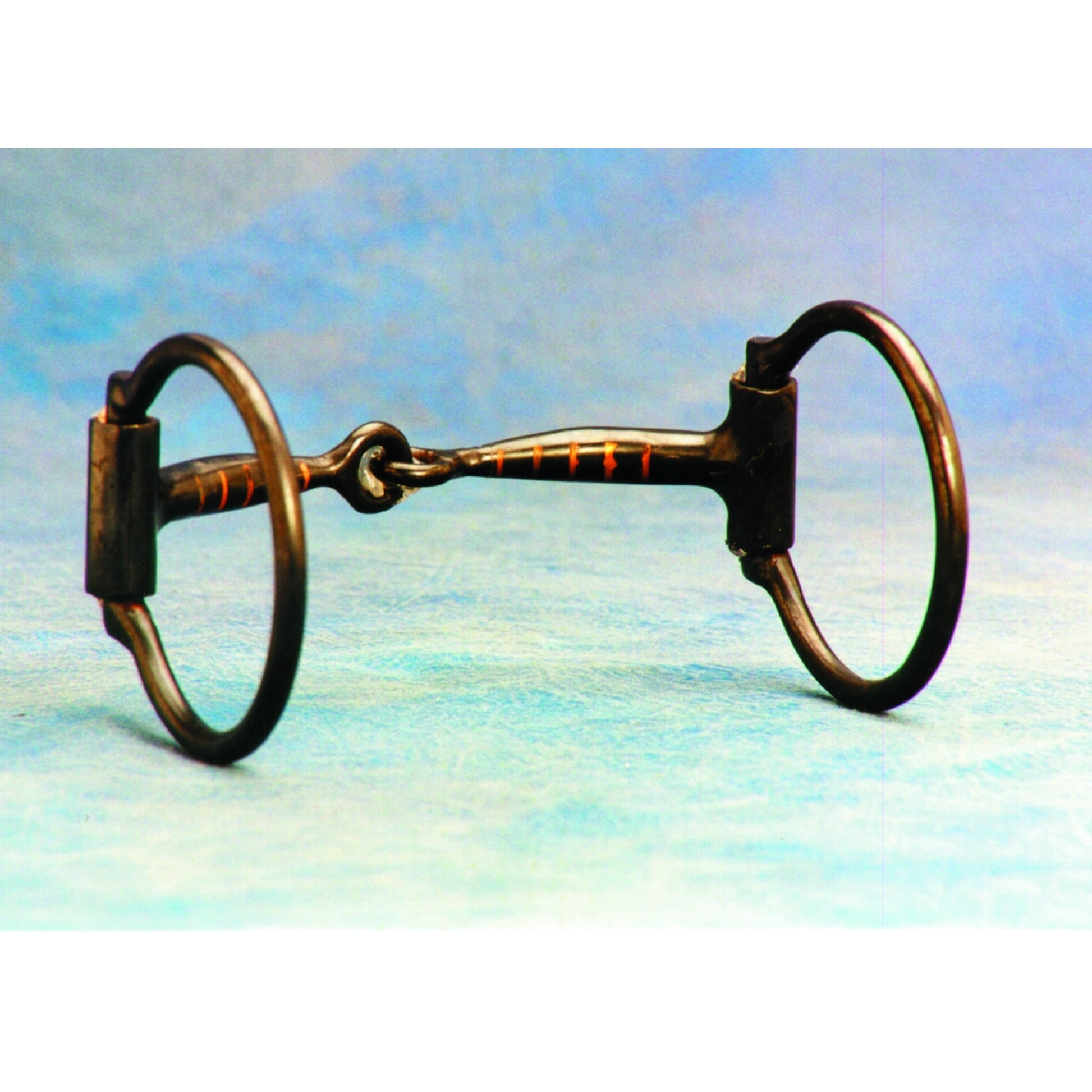 Colorado Saddlery Black Steel Inlaid Copper Mouth Snaffle Bit