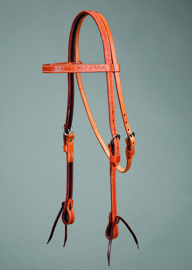 Colorado Saddlery Colorado Gold Basket Stamped Browband Headstall