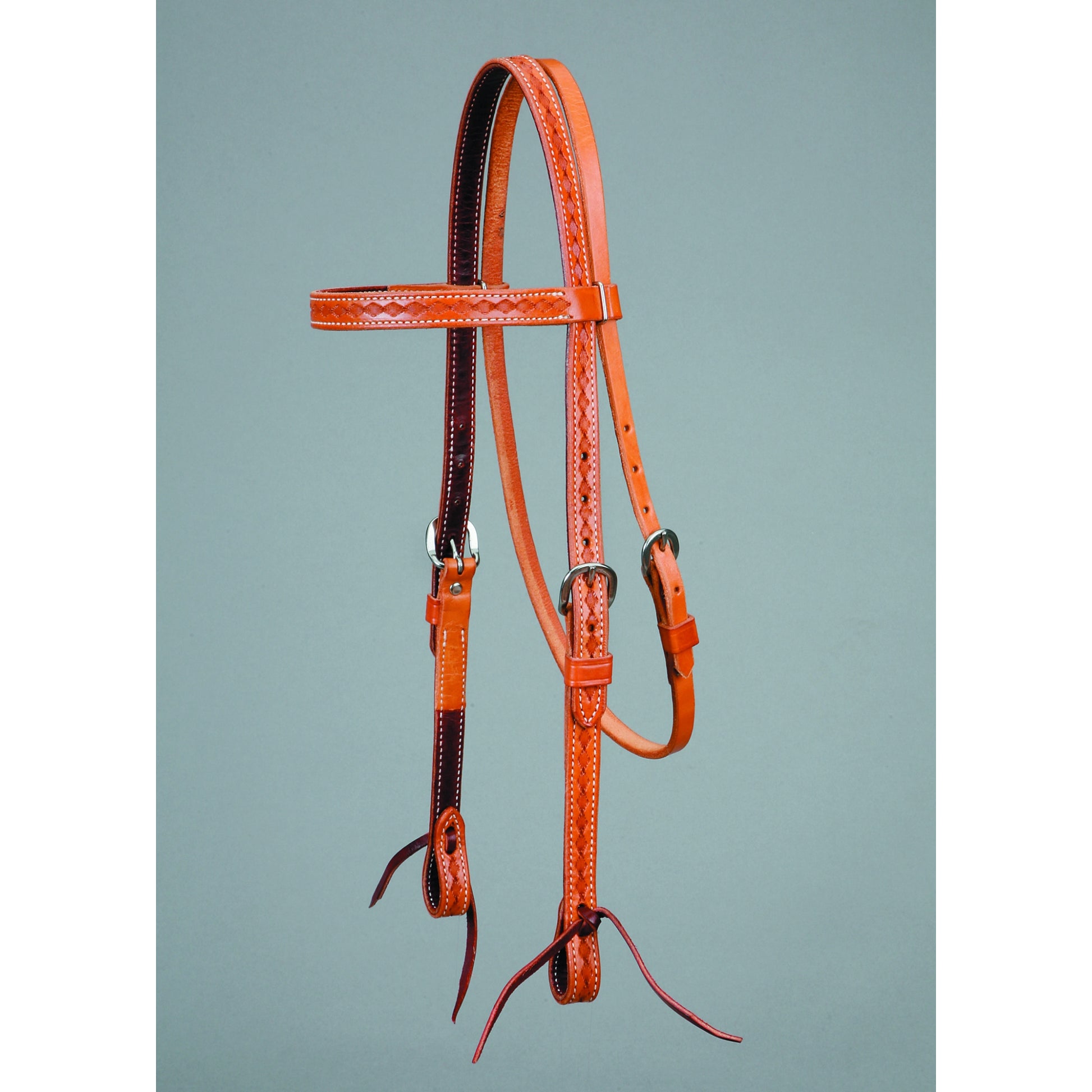 Colorado Saddlery Colorado Gold Border Tooled Browband Headstall