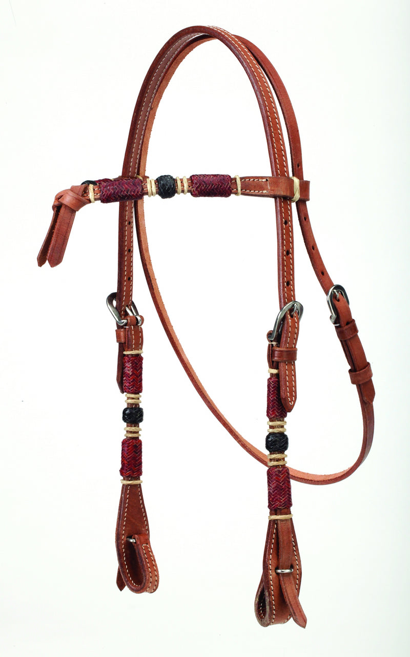 Colorado Saddlery Futurity Headstall With Rawhide Overlay