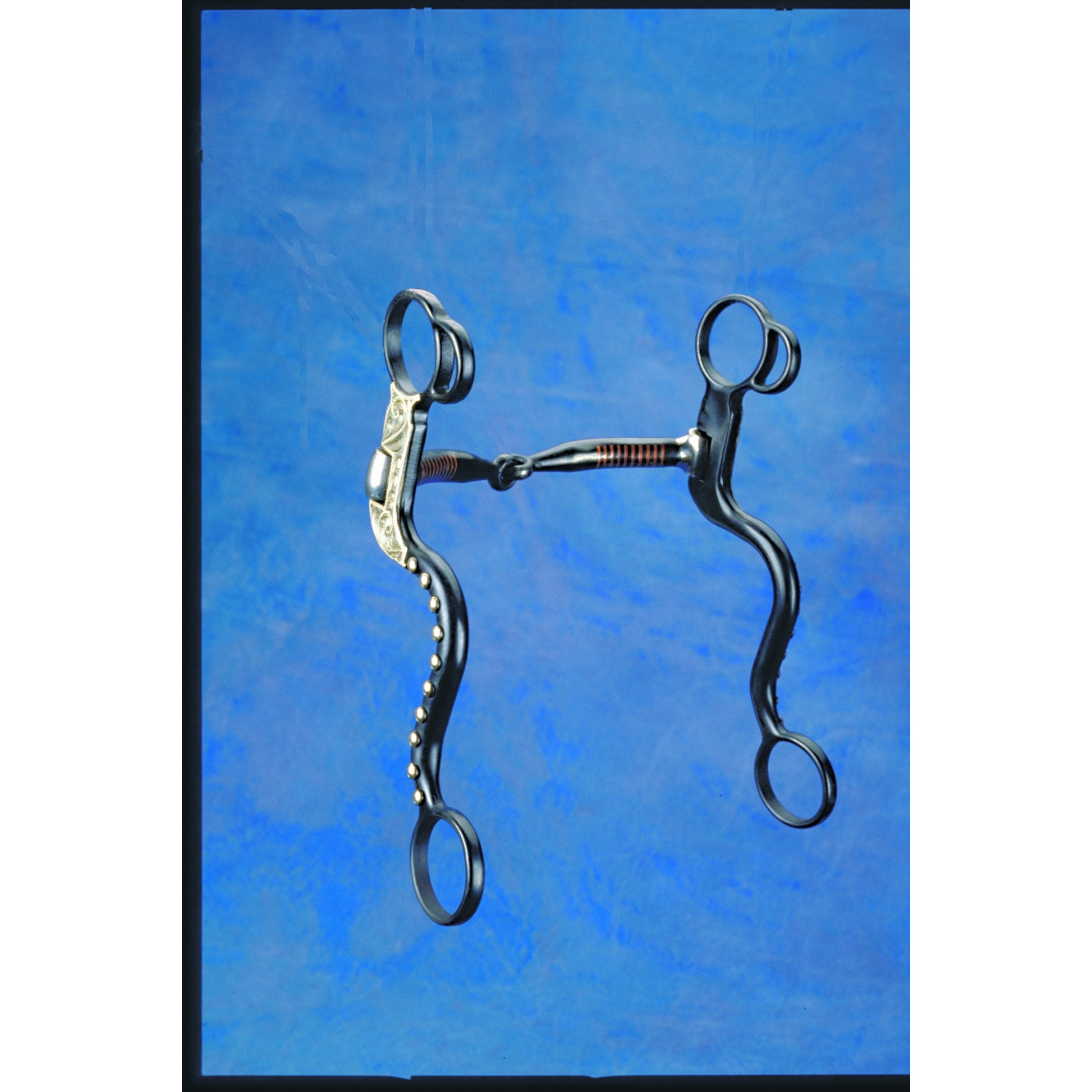 Colorado Saddlery Gun Metal Overlay S Cheek Snaffle Bit