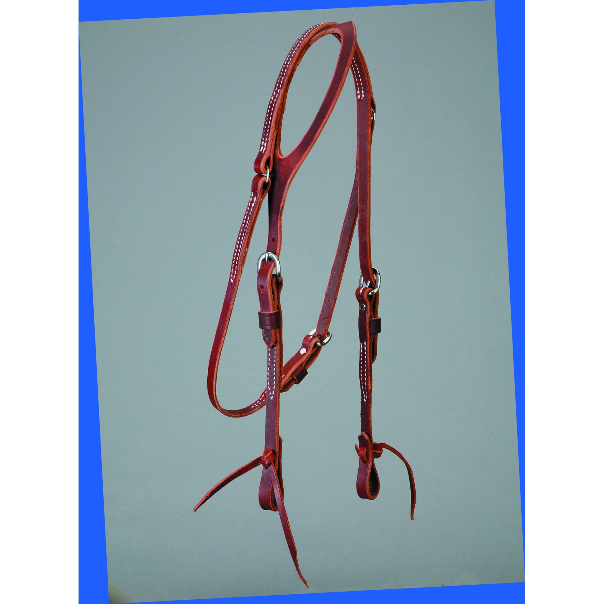 Colorado Saddlery Latigo One Ear Headstall - Laced Ends