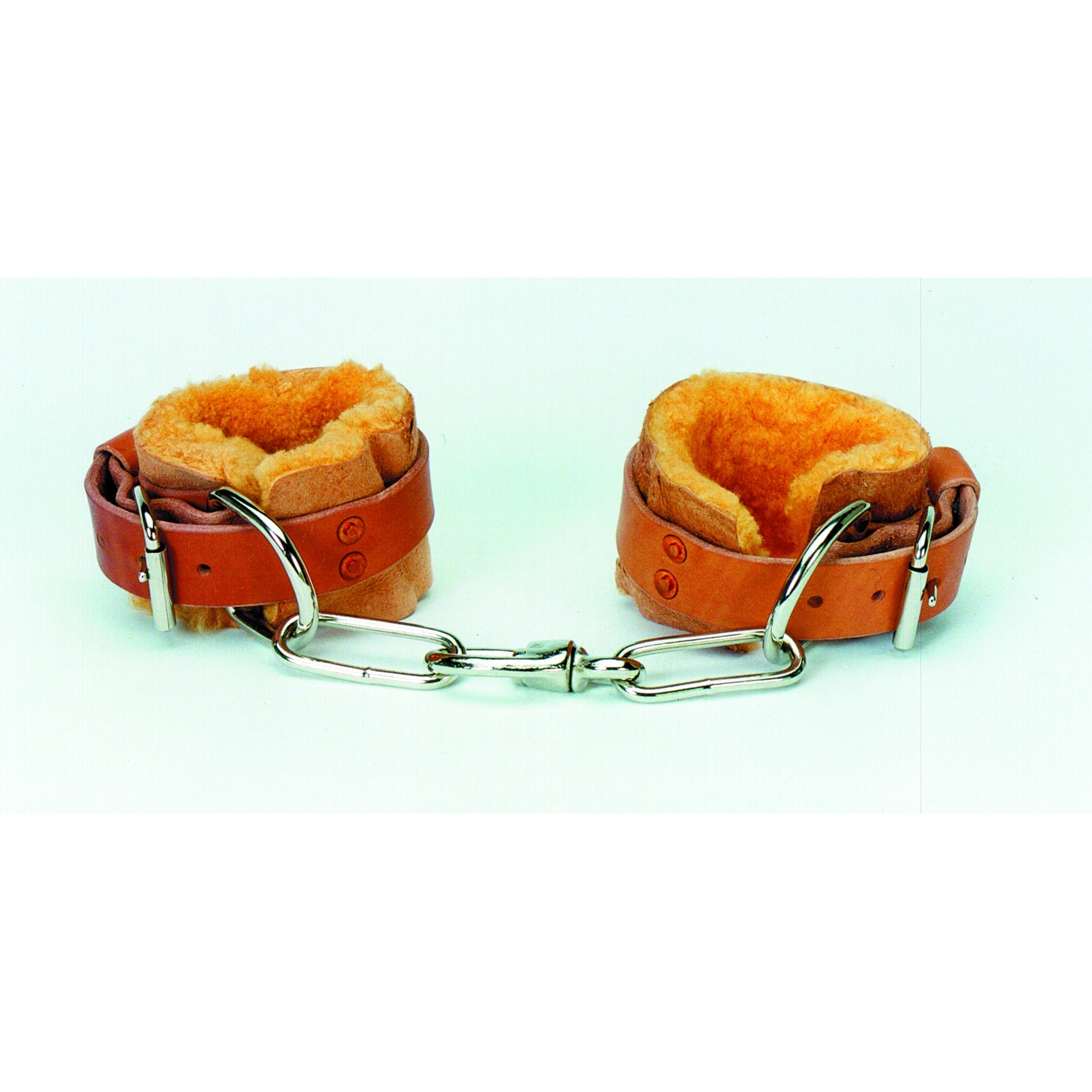 Colorado Saddlery Wool Lined Leather Chain Hobbles