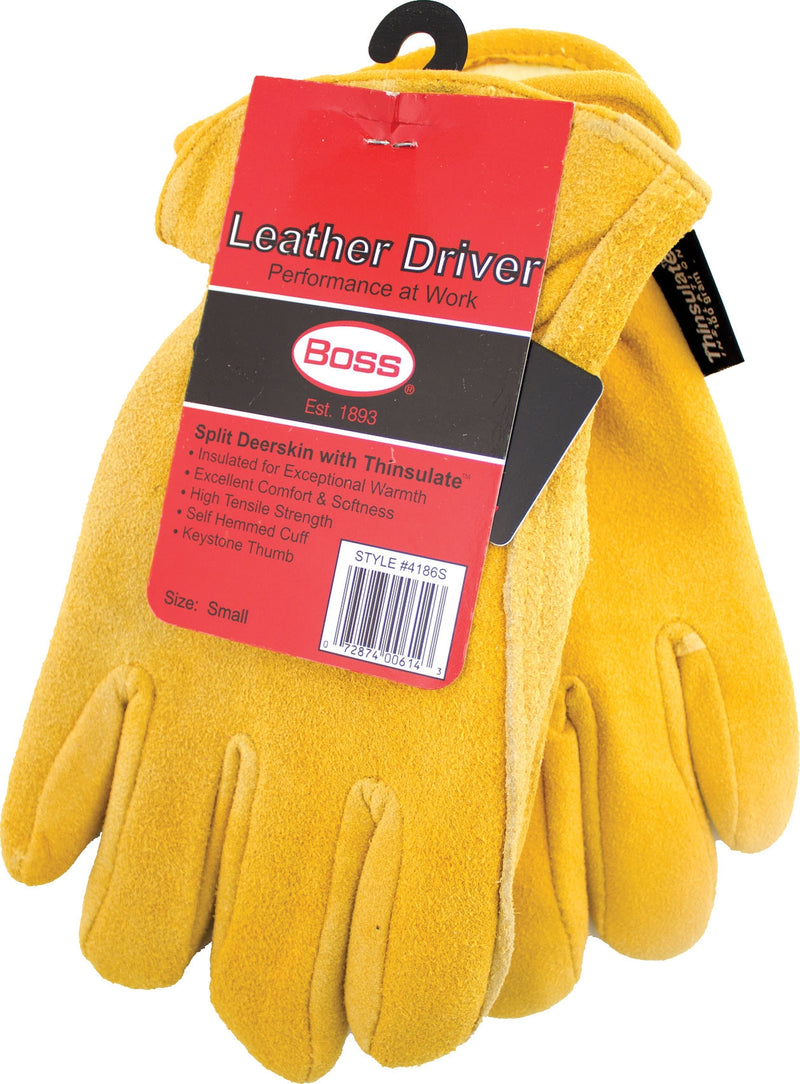 Boss Therm Insulated Split Deerskin Driver Glove