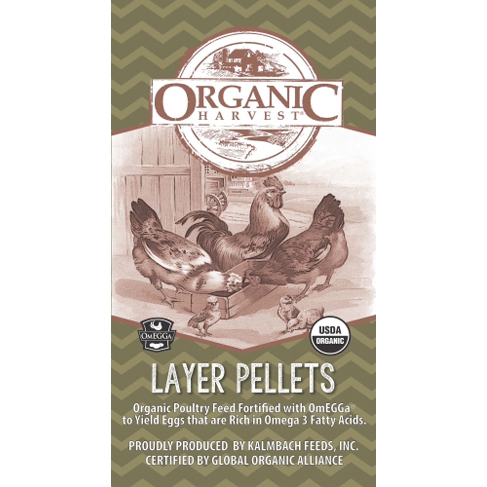 Kalmbach Feeds Organic Hrvst 17% Layer Omegga Pellet