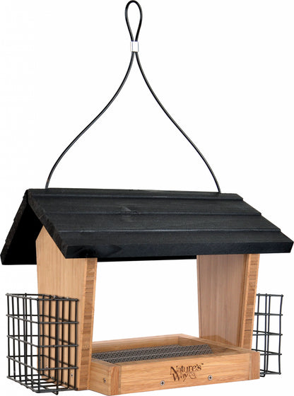 Nature's Way Hopper Feeder Bambo With Suet Cages