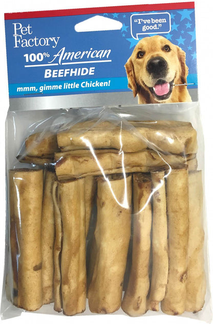 Pet Factory Usa Beefhide Chicken Flavor Mini Roll - 15 Pack