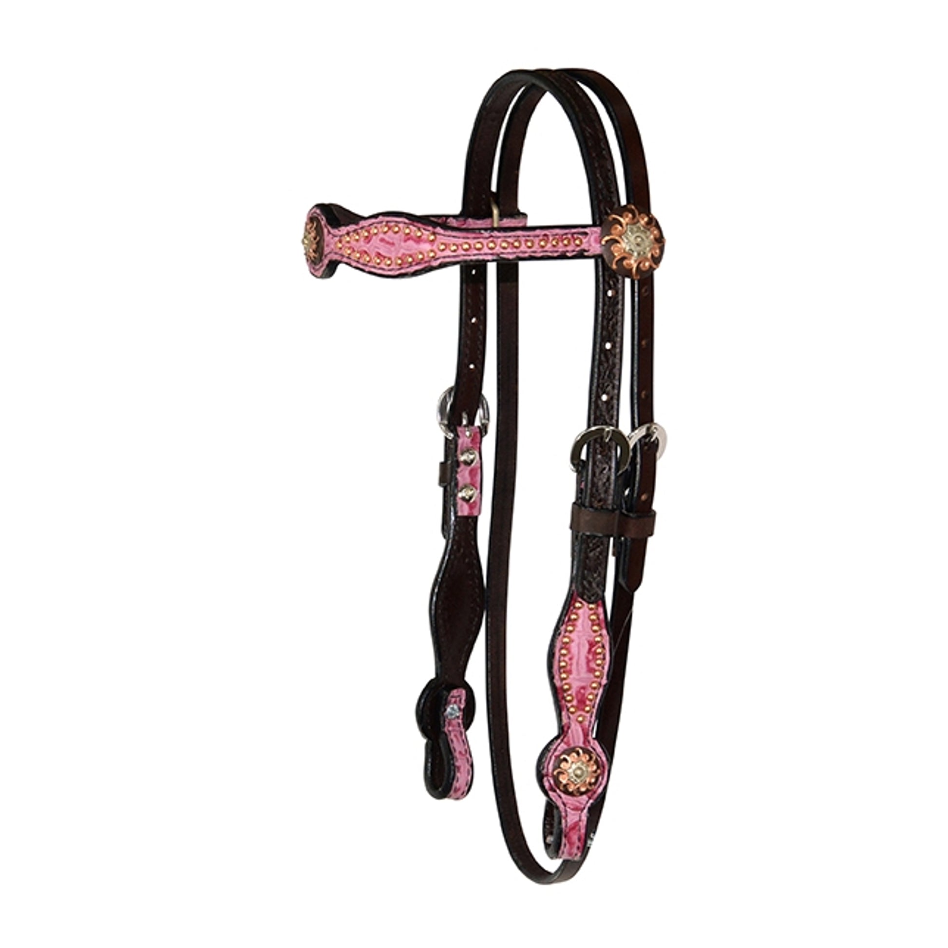 Circle Y Gag Cheek Overlay Browband Headstall