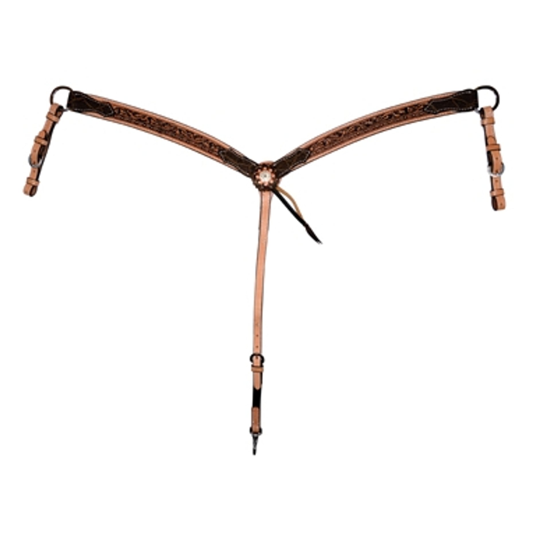 Circle Y Contour Elephant & Copper Swirl Breast Collar