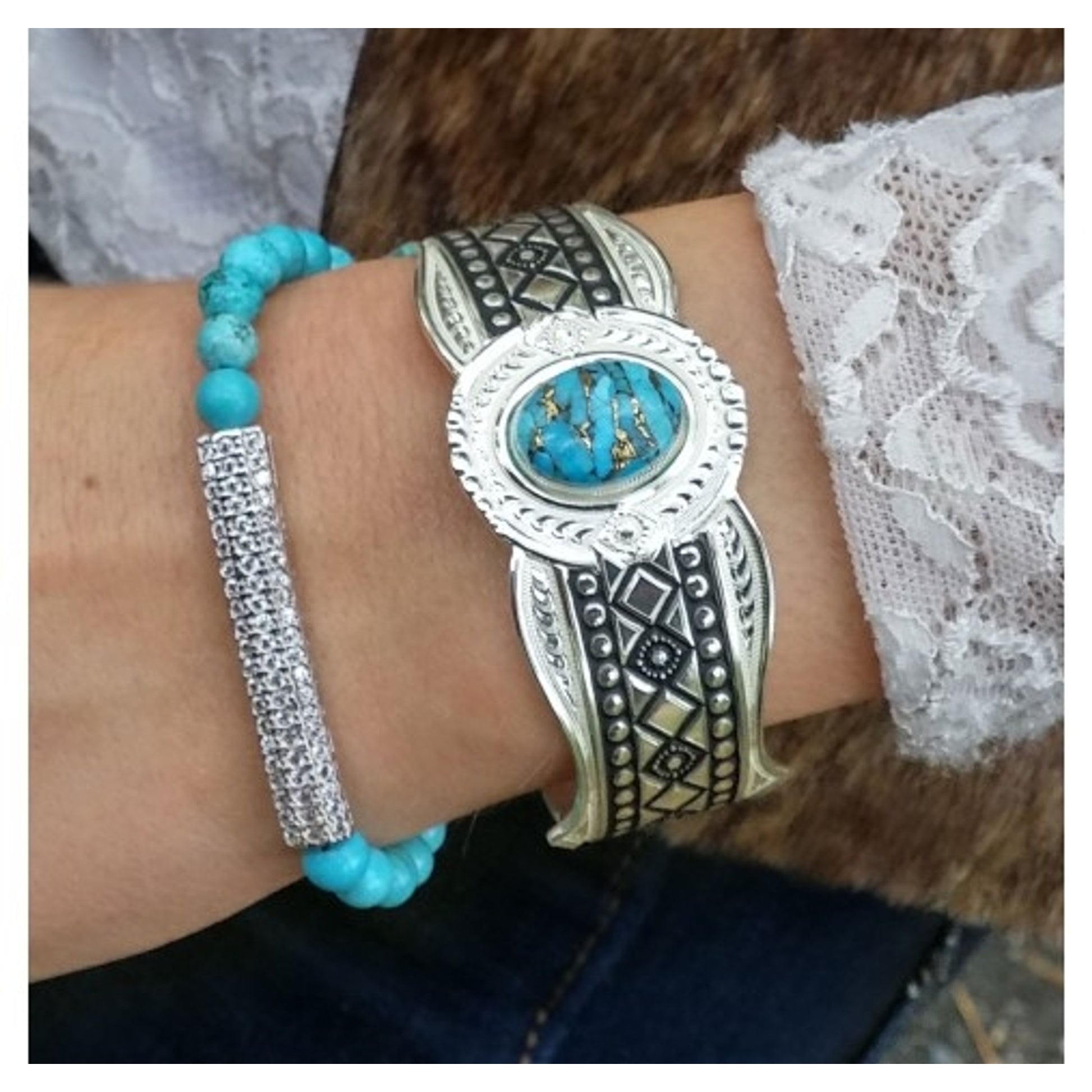 Montana Silversmiths Phases Of The World Cuff Bracelet