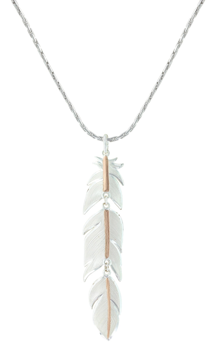 Montana Silversmiths Rose Gold Plume Feather Necklace
