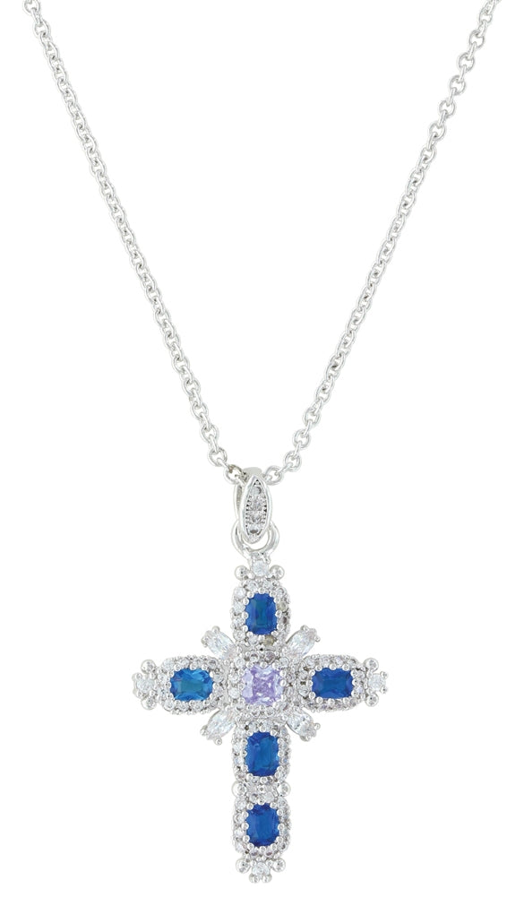 Montana Silversmiths River Of Lights Budded Cross Necklace
