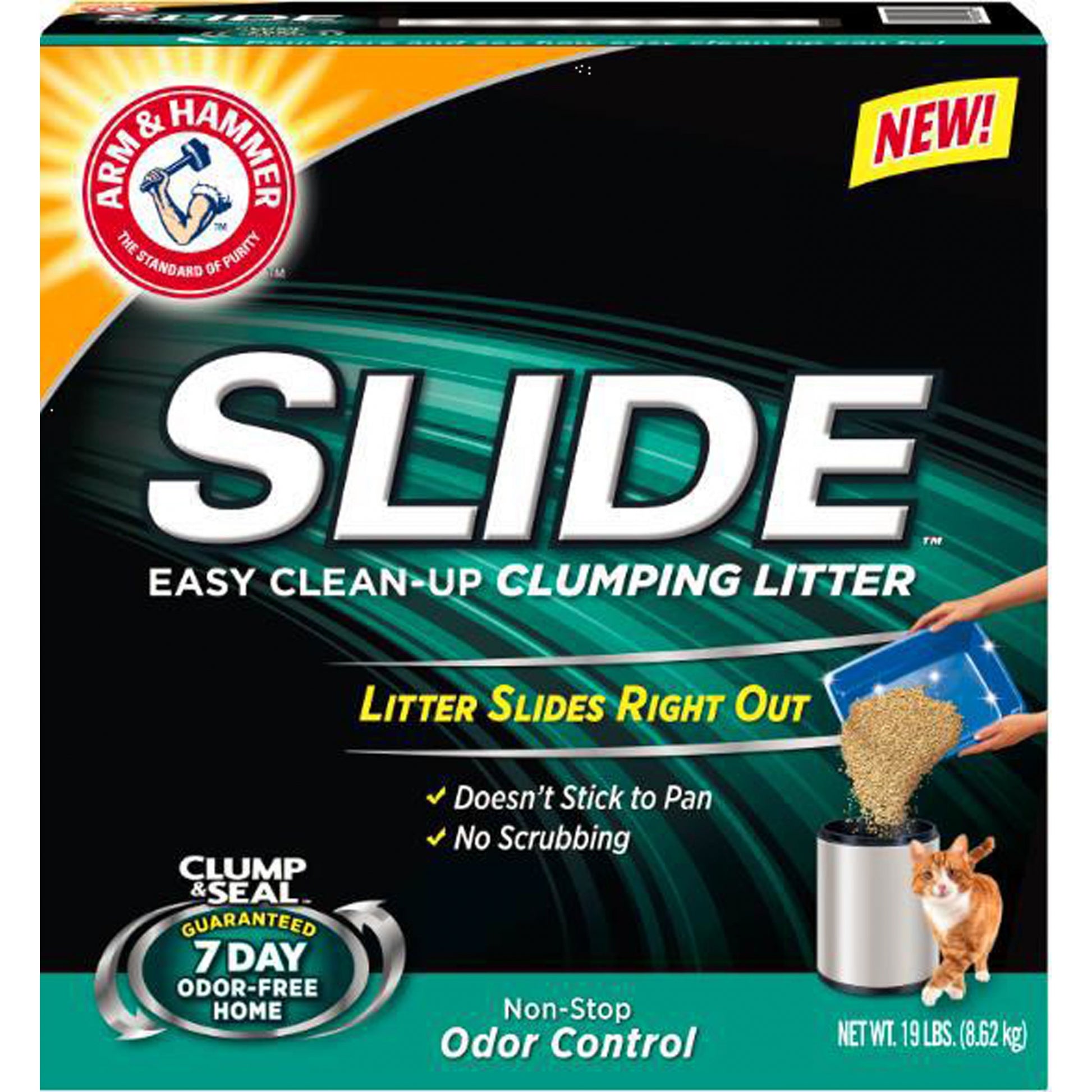 Church & Dwight Co Inc Slide Non-Stop Odor Control Clumping Cat Litter