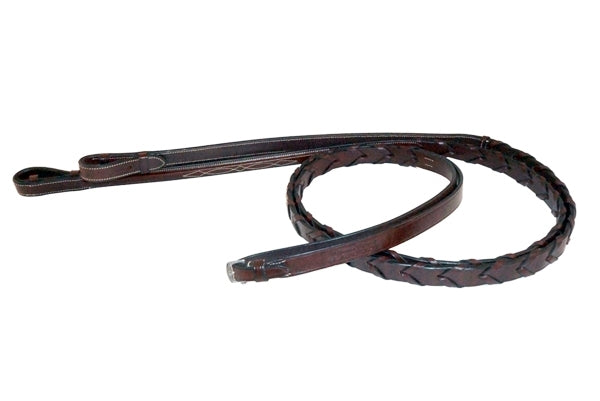 Nunn Finer Round Raised Fancy Stitched Laced Rein