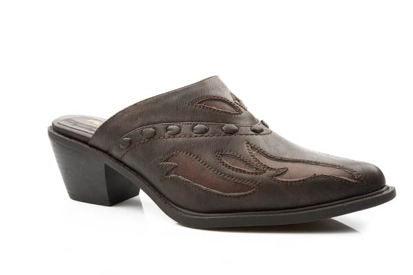 Roper Ladies Beth Faux Leather Mules