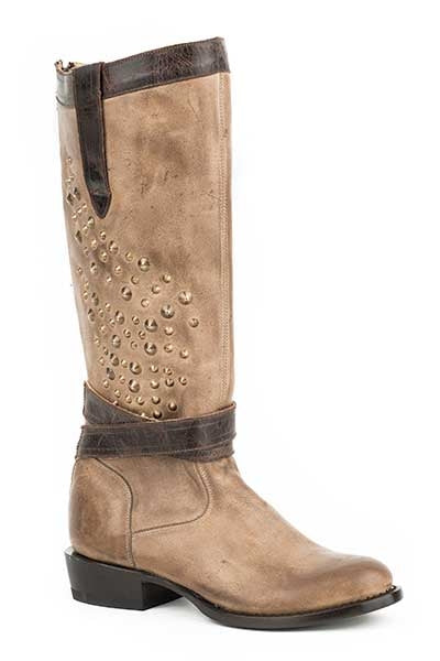 Stetson Ladies Angel Studded Wings Round Toe Cowgirl Boots