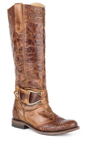 Stetson Ladies Paisley Round Toe Tall Fashion Boots