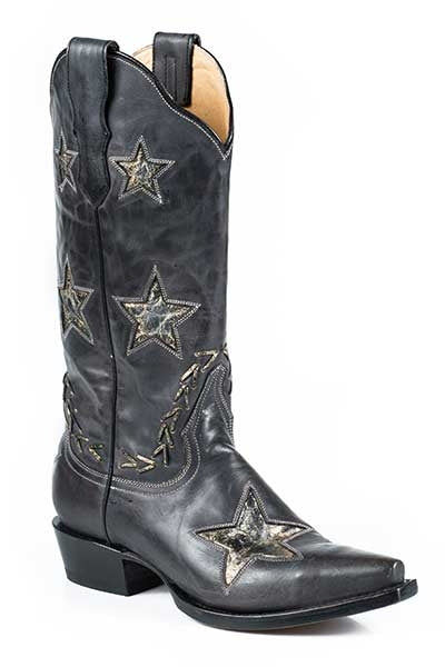 Stetson Ladies Star Unlayed Snip Toe Fashion Cowgirl Boots