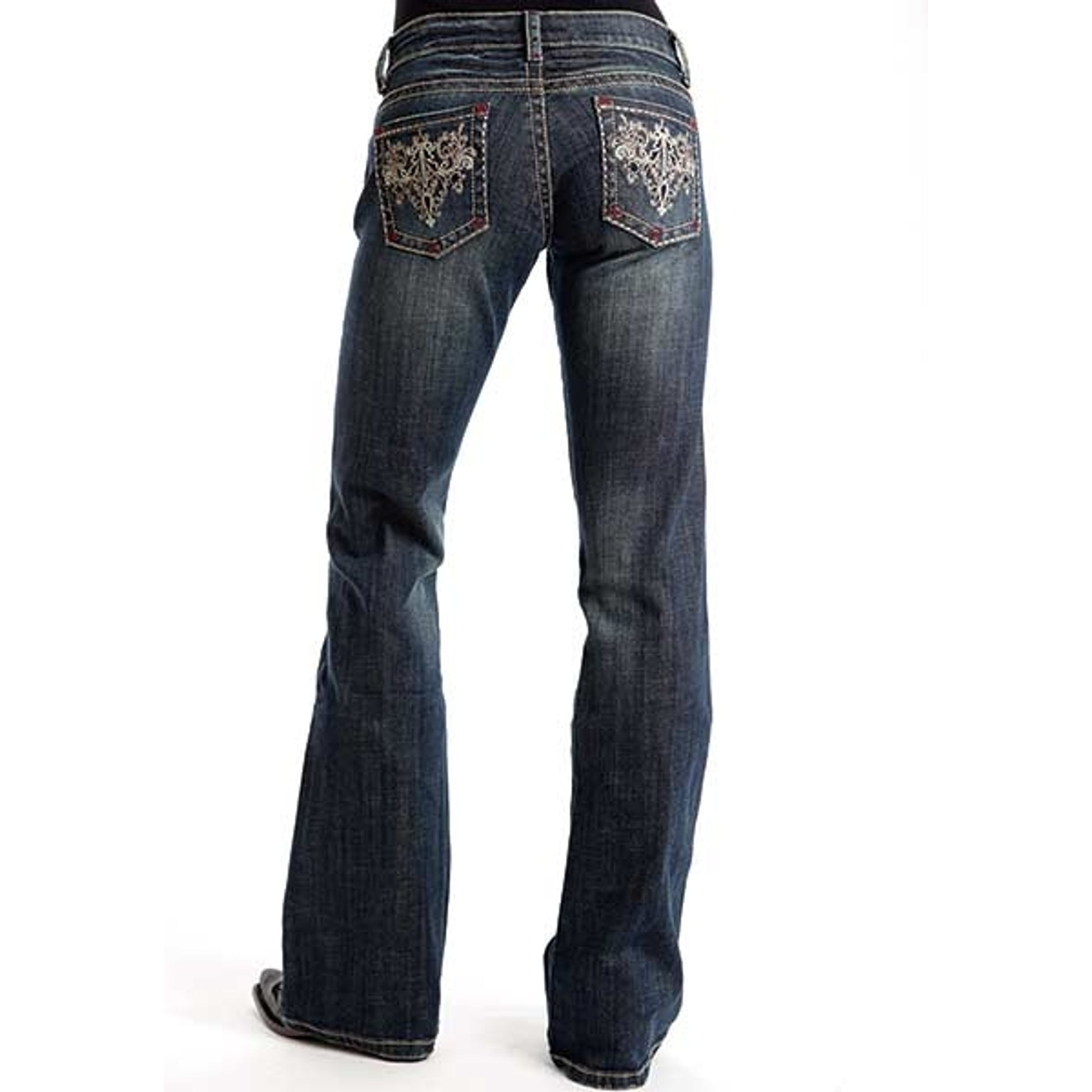Stetson Ladies 816 Candelabra Deco X Stitch Pockets Classic Boot Cut Jeans