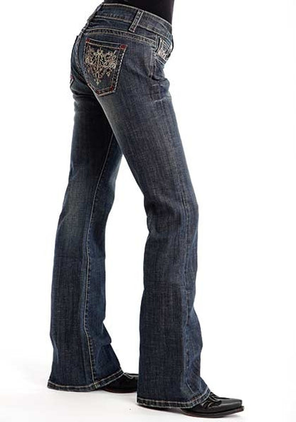 Stetson Ladies 816 Candelabra Deco X Stitch Pockets Classic Boot Cut Jeans