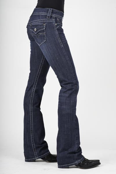 Stetson Ladies 818 Fit Flap Deco Back Pocket Boot Cut Jeans