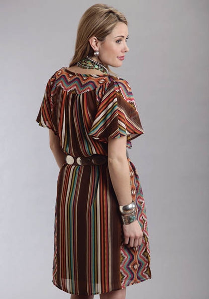 Stetson Ladies Fall I Aztec Serape Printed Chiffon Dress