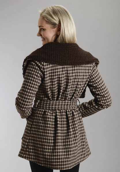 Stetson Ladies Fall I Brushed Twill Plaid Jacket - Brown