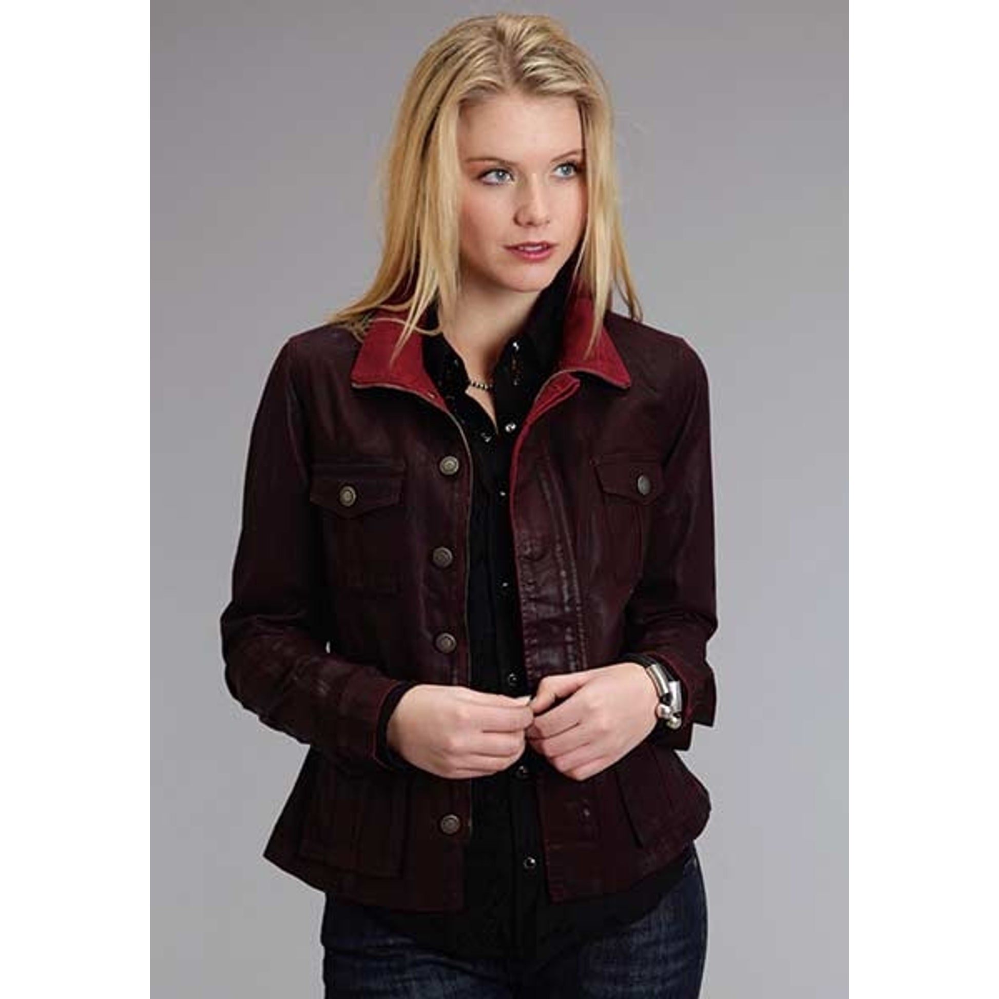 Stetson Ladies Fall I Coated Twill Denim Look Jacket
