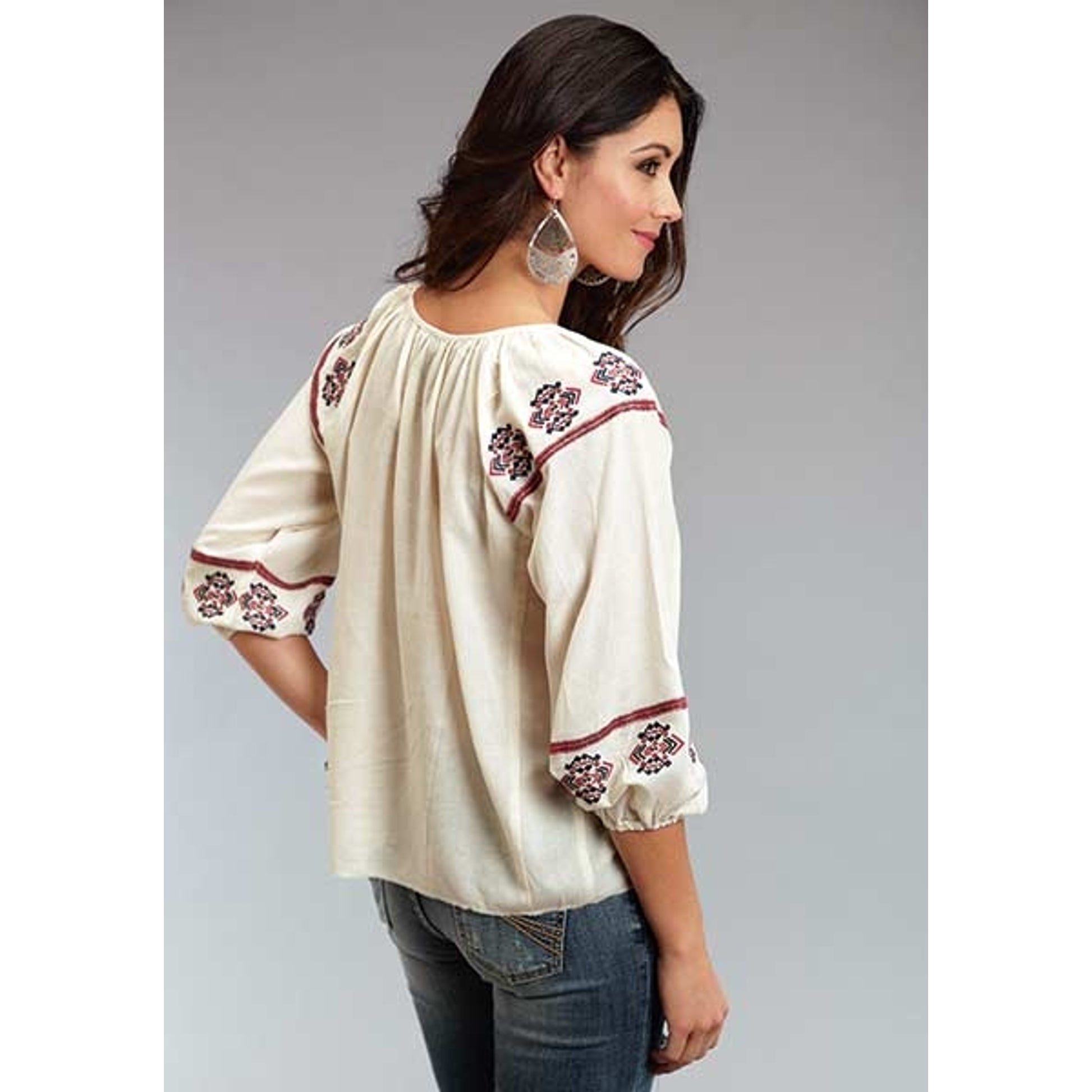 Stetson Ladies Fall I Cotton Gauze Peasant Blouse