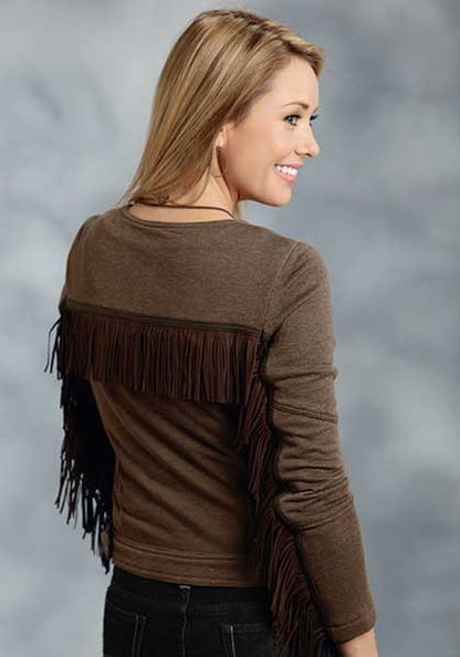 Stetson Ladies Fall I French Terry Cropped Moto Jacket