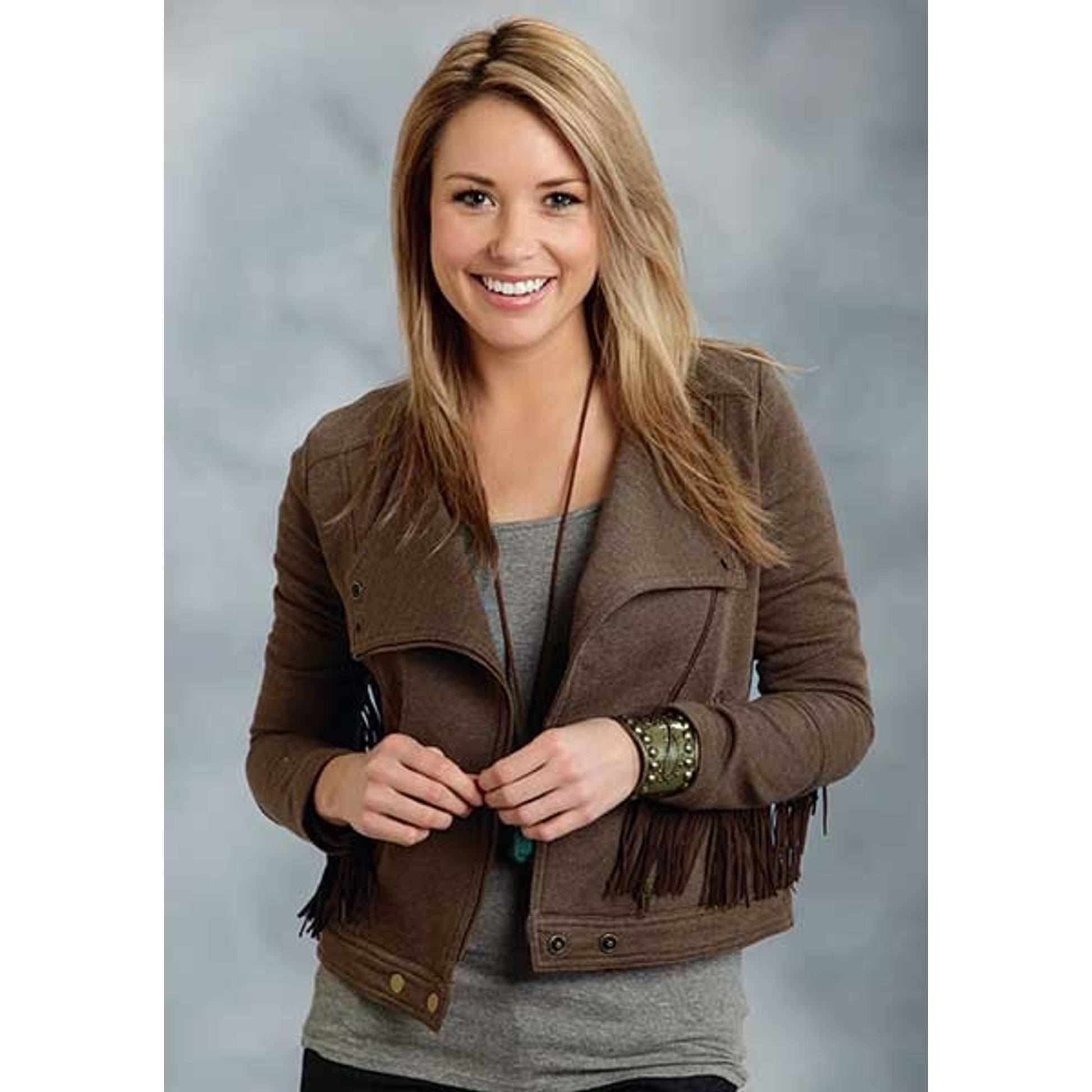 Stetson Ladies Fall I French Terry Cropped Moto Jacket