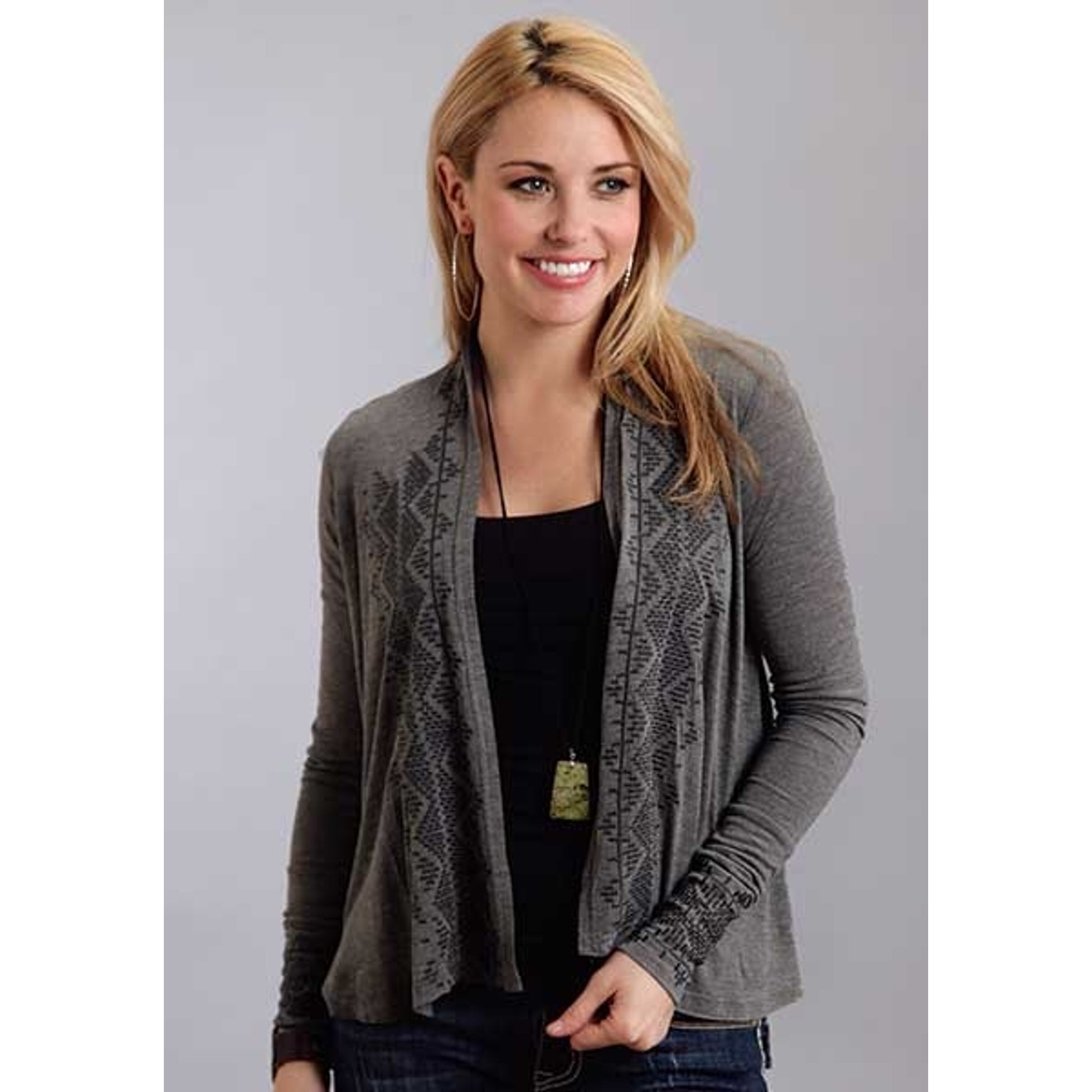 Stetson Ladies Fall I Heather Grey Cropped Cardigan