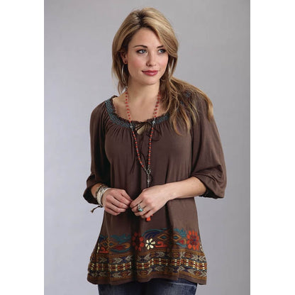 Stetson Ladies Fall I Rayon Spandex Jersey Peasant Top